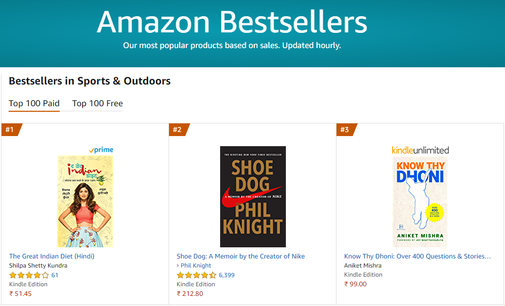 AMAZON BESTSELLER IN SPORTS AND OUTDOORS