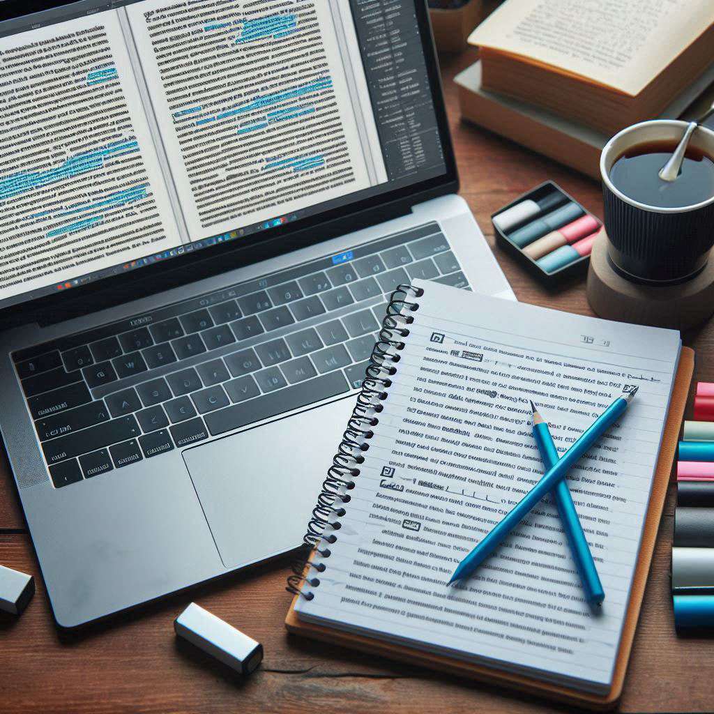 professional editing and proofreading with blue pencil